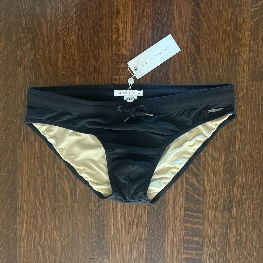 Parke and Ronen Black Swim Brief (L)
